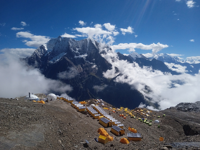 Views of Manaslu Expedition Base Camp.